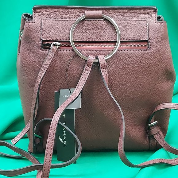 T TAHARI Holly Leather Backpack Handbag Sport Bag main image 4